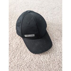 Chipotle Employee Hat Cap Adult OS Black Adjustable Embroidered Organic Cotton